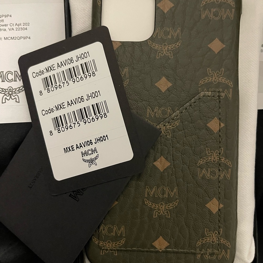 Medium MCM Bag with iPhone 11 Pro Max case. Only used 3 times and kept in duster